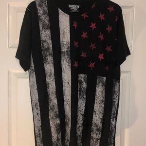 Red White and Black American Flag T-Shirt